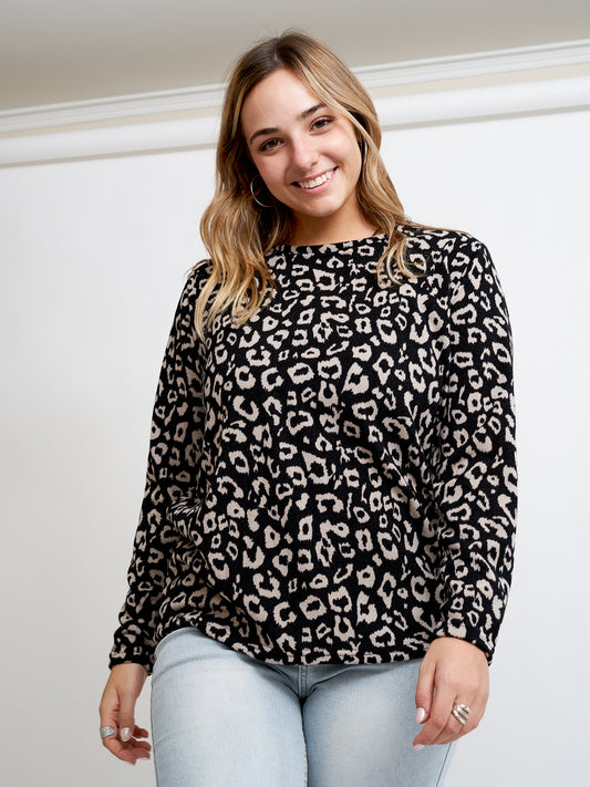 Sweater Clásico Print Negro