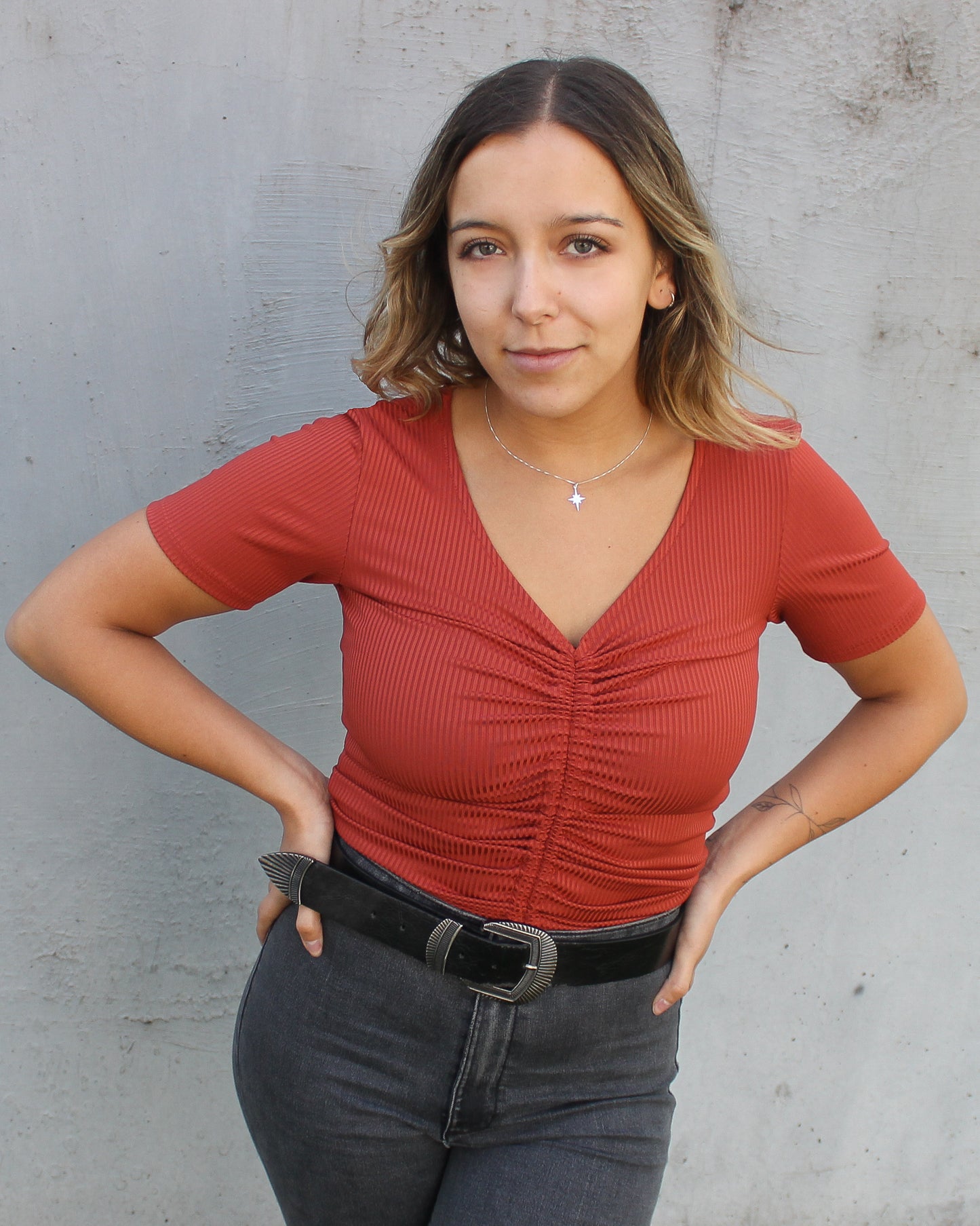 Polera Roxy Terracota