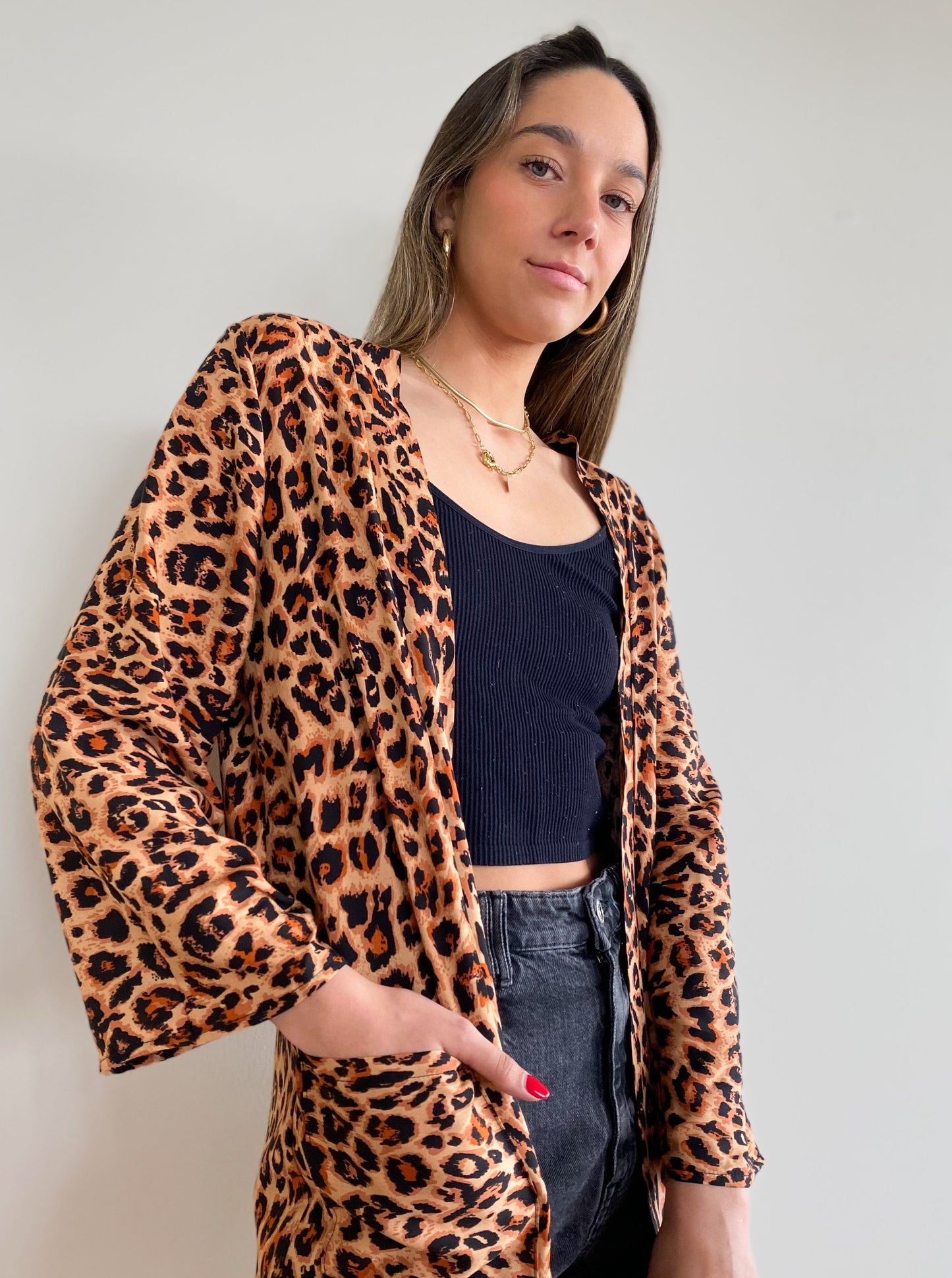 Kimono Print Midi